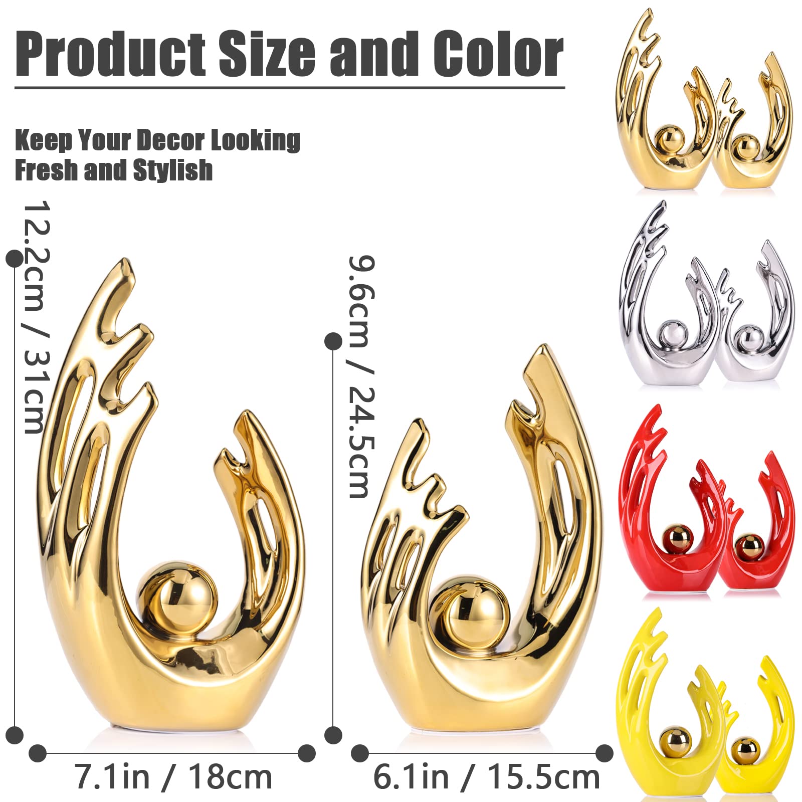 43金色 ゴールド 曲線 モニュメント 大理石 オブジェ アート ディスプレイ Amazon.com: QLDFX Metal Art Wall Decor 3D Metal Wall Decor